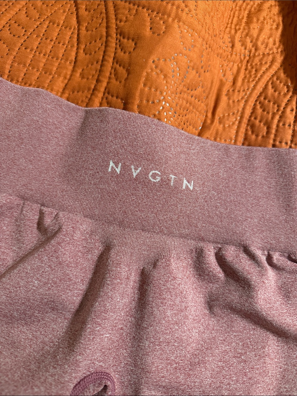 NVGTN Seamless High-Waist Shorts in Dusty Mauve